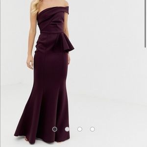 ASOS (out of stock!) bardot fishtail maxi dress